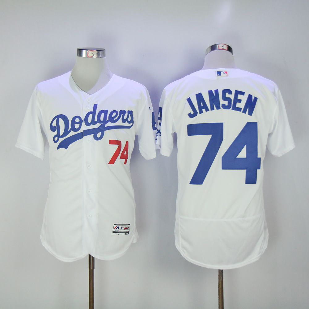 Men Los Angeles Dodgers #74 Jansen White MLB Jerseys